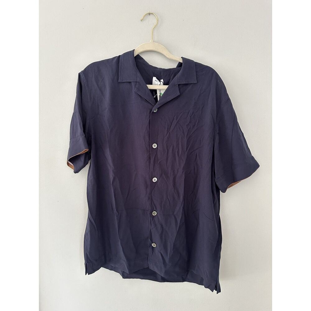 Reiss x Che Button Polo Shirt Navy Size L
